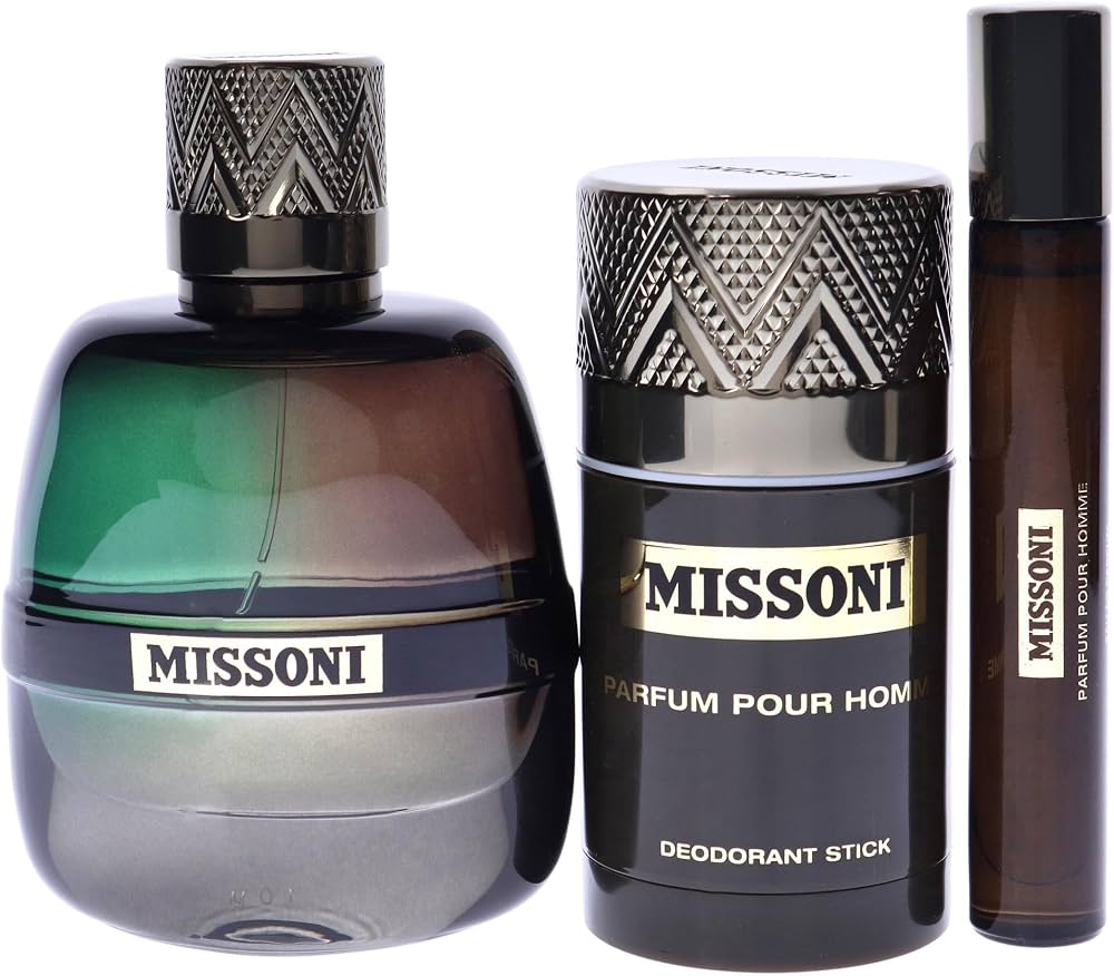 Set Missoni: Pour Homme, Eau De Parfum, For Men, 100 ml + Pour Homme, Eau De Parfum, For Men, 10 ml + Pour Homme, Deodorant Stick, For Men, 75 ml