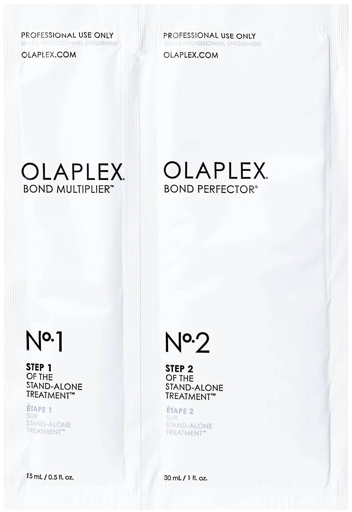 Stand Alone Set Olaplex: No.1 Bond Multiplier, Hair Lotion Treatment, Bond Repair, 15 ml + No.2 Bond Perfector, Hair Cream Treatment, 30 ml