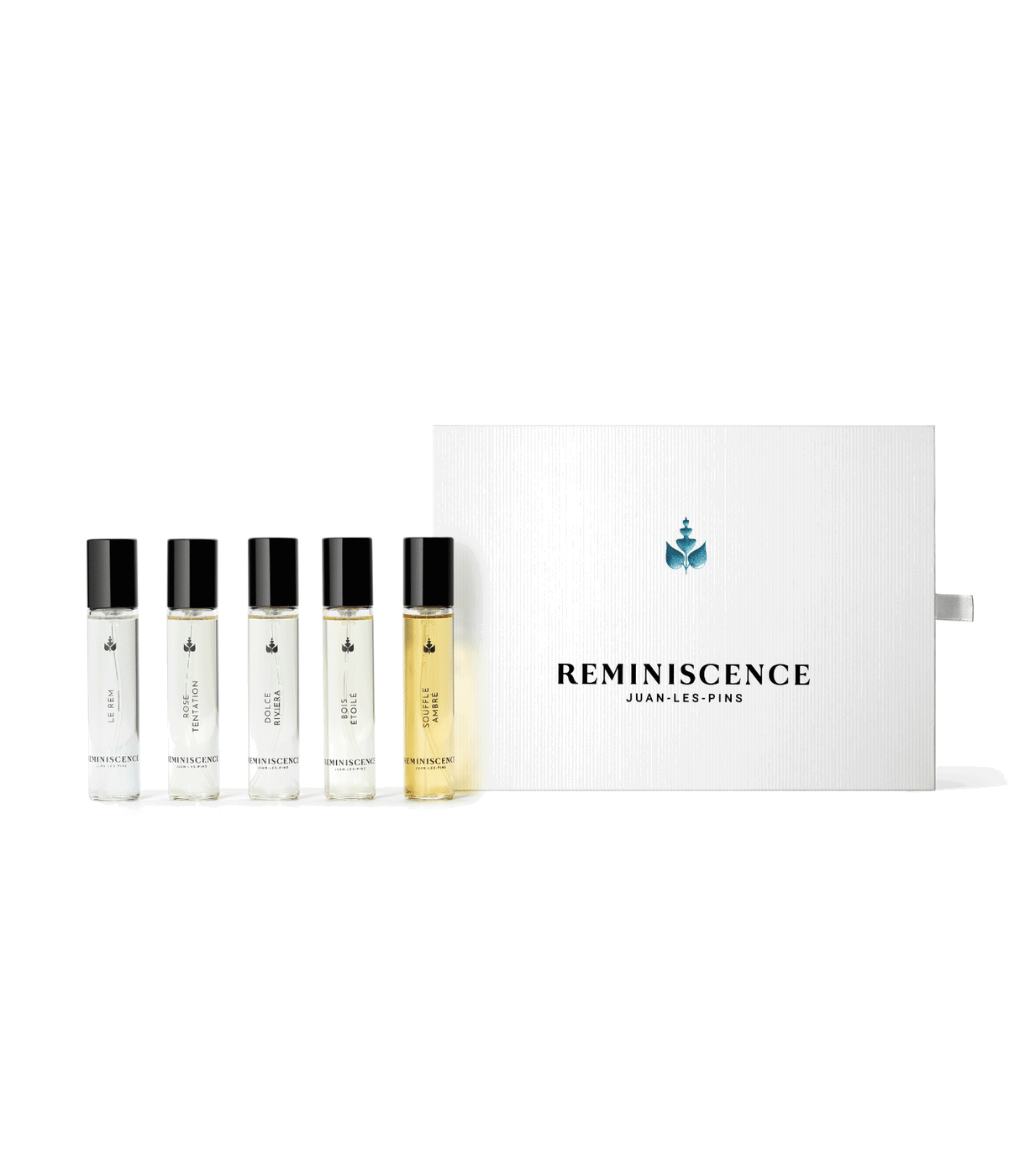 Set Reminiscence: Souffle Ambre, Eau De Toilette, Unisex, 11 ml + Dolce Riviera, Eau De Parfum, Unisex, 11 ml + Rose Tentation, Eau De Parfum, Unisex, 11 ml + Le Rem, Eau De Toilette, Unisex, 11 ml + Bois Etoile, Eau De Parfum, Unisex, 11 ml