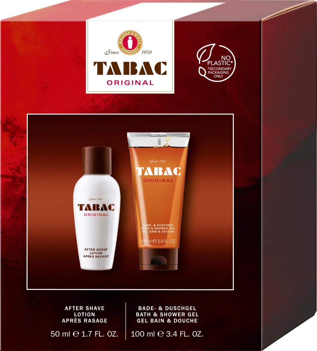 Set Tabac: Original, Cleansing, Shower Gel, All Over Body, All Skin Types, 100 ml + Original, Refreshing, After-Shave Lotion, 50 ml