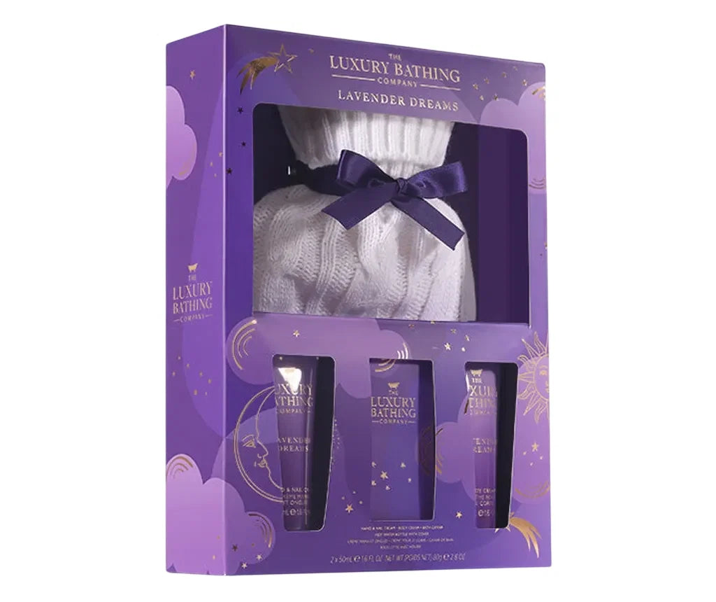 Set The Luxury Bathing Company: Cosy Up Lavender Dreams, Soothing & Relaxing, Vanilla, Bath Salt, 80 g + Cosy Up Lavender Dreams, Hydrating & Softening, Body Cream, Daily, 50 ml + Cosy Up Lavender Dreams, Moisturizing, Hand Cream, 50 ml