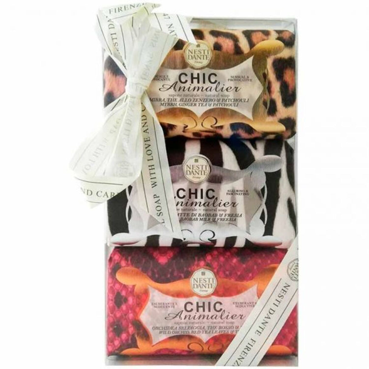 Set Trio, Nesti Dante, Chic Animalier, Soothing, Soap Bar, 3 pcs, 250 g