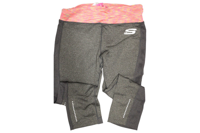 Skechers, Kaylee Deep, Sports Women Synthetic Leggings, Charcoal, Size 12 - Feel You