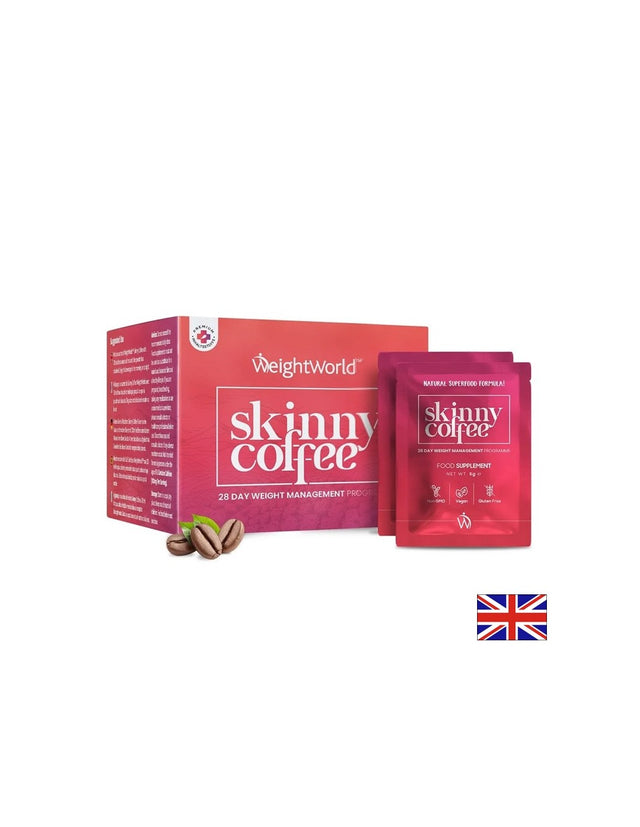 Skinny Coffee – 28 дневна програма за отслабване със зелено кафе, чай и L-карнитин, 28 сашета - Feel You