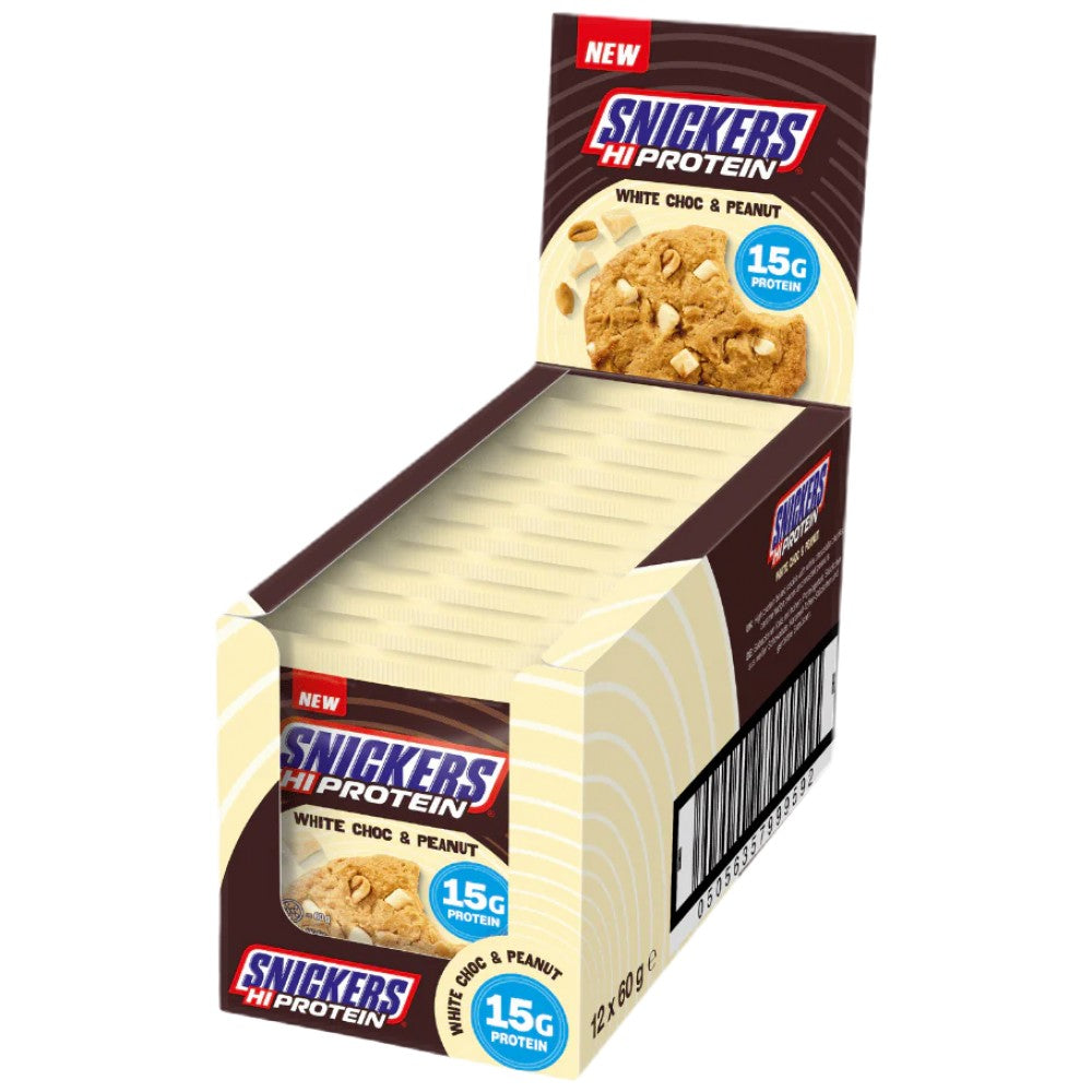 Snickers High Protein Cookie - White Chocolate & Peanut - 12 x 60 грама
