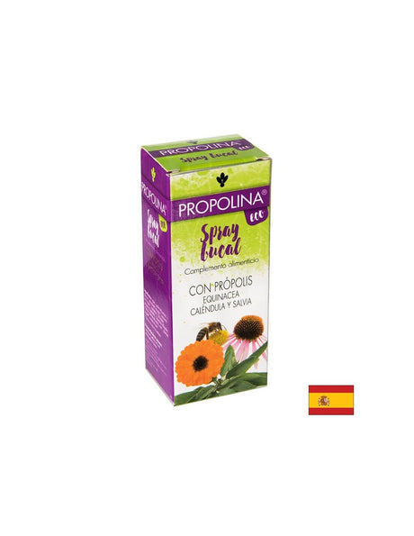 Успокояващ спрей за гърло Propolina® - С прополис, ехинацея, лайка и салвия, 30 ml - Feel You