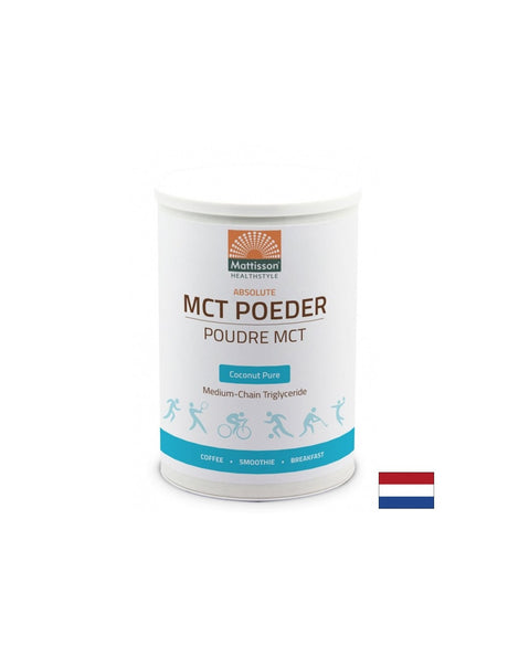 Средноверижни триглицериди на прах – Чист кокос, 330 g Mattisson Healthstyle - Feel You