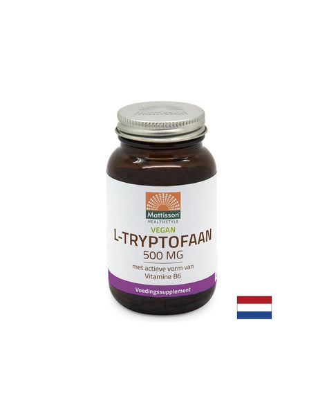 Стрес и безсъние - Л-Триптофан, 500 mg x 60 капсули Mattisson Healthstyle - Feel You