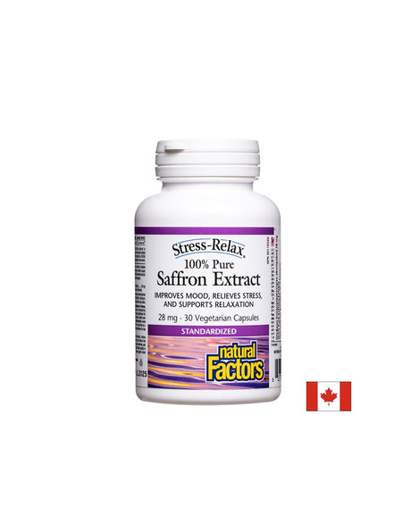 Стрес и депресия -  Шафран (стандартизиран екстракт), 28 mg х 30 V капсули Natural Factors - Feel You
