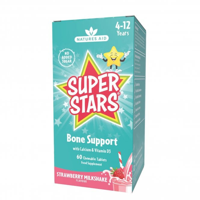 Super Stars Kids Bone Support / 60 Chewable tablets NaturesAid