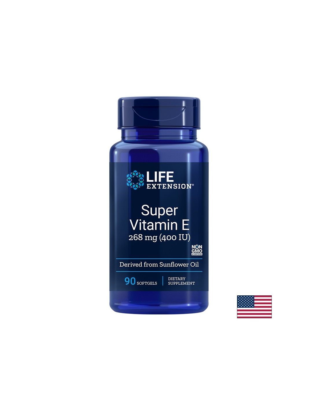Super Vitamin E/ Супер Витамин Е (d-aлфа токоферол) 400 IU x 90 софтгел капсули