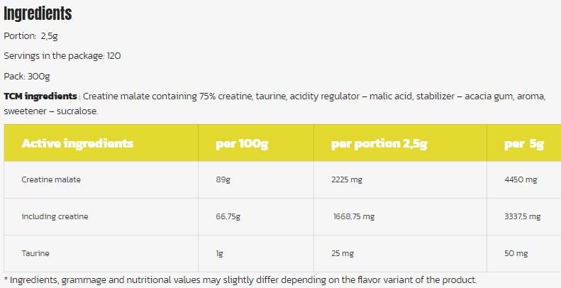 TCM Powder | Tri Creatine Malate - 300 грама - Feel You