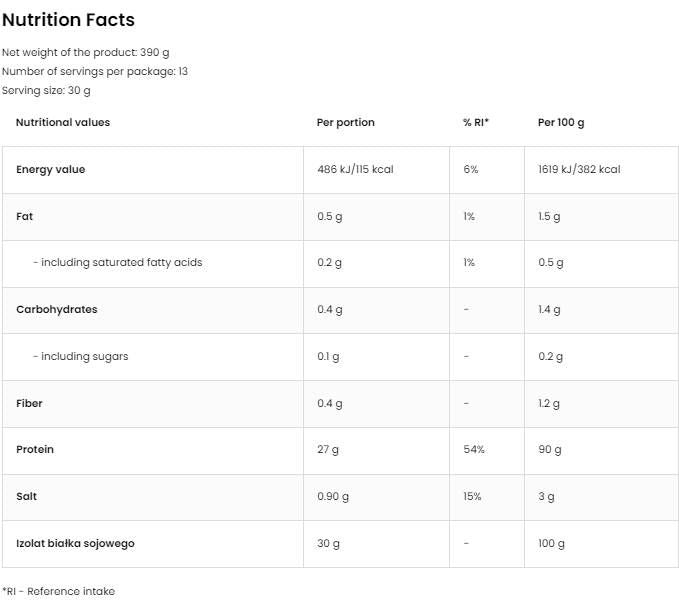 Soy Protein Isolate / Vege - 390 грама - Feel You