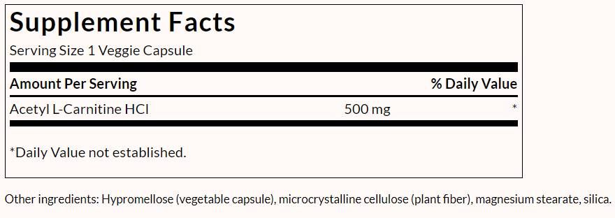 Acetyl L-Carnitine 500 mg - 240 капсули - Feel You
