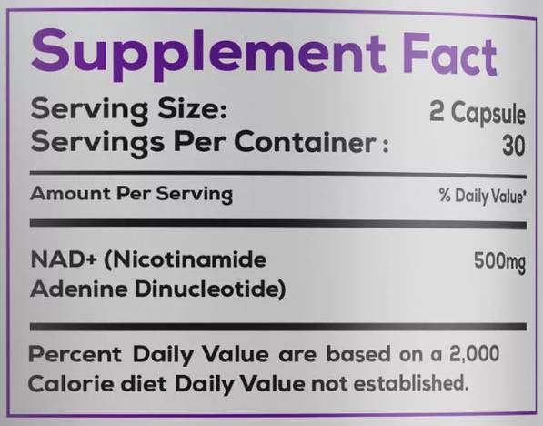 NAD+ 500 mg - 60 capsules