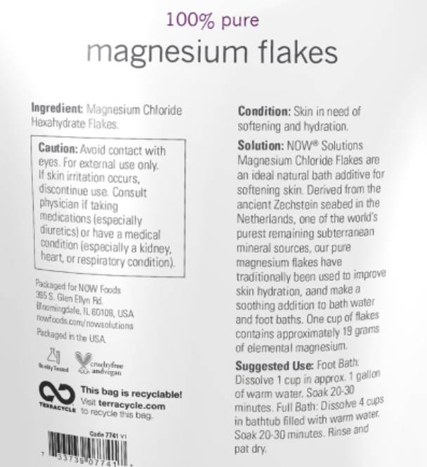 100% Pure Magnesium Flakes - 750 грама - Feel You