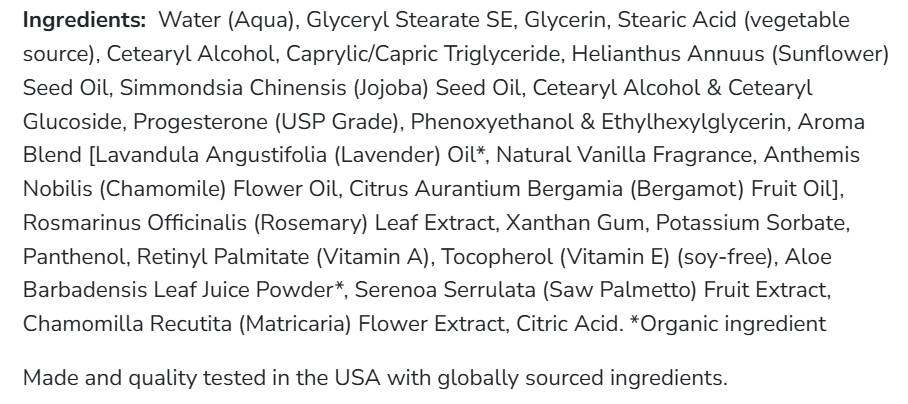 Progesterone Cream with Lavender - 85 грама - Feel You