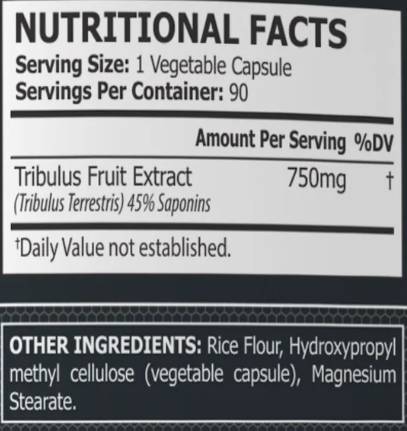 Tribulus 750 mg - 90 капсули