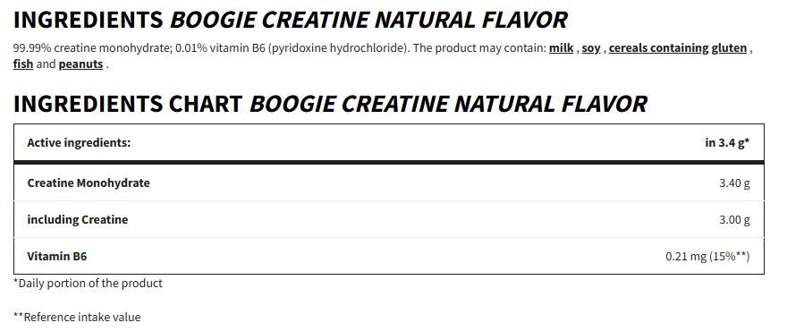 Boogie Creatine Monohydrate | with B6 - 500 грама