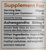 Ashwagandha 500 mg - 60 capsules