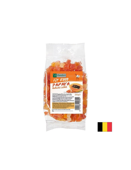 Сушен плод от папая на кубчета, 250 g - Feel You