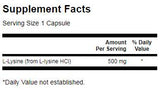 L-Lysine 500 mg - 100 капсули - Feel You