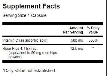 Vitamin C with Rose Hips 500 mg - 250 капсули - Feel You