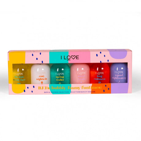 Bubbly Foamy Funtimes Set I Love: Long Embraces, Hydrating, Shower Gel, For All Skin Types, 100 ml + Sweet Treats, Hydrating, Shower Gel, For All Skin Types, 100 ml + Springs Walks, Hydrating, Shower Gel, For All Skin Types, 100 ml + The Sun On My Face... - Feel You