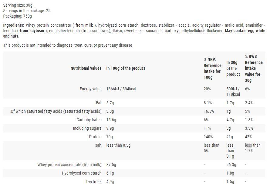 Instant Whey Protein | High Quality Whey Concentrate - 30 грама - Feel You
