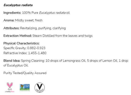 Eucalyptus Radiata Oil | 100% Pure Eucalyptus Radiata - 30 мл