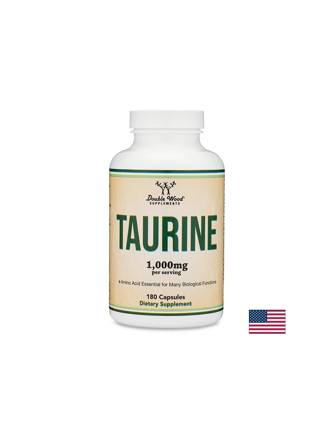 Taurine – For heart rhythm, nervous balance and cellular protection, 500 mg, 180 capsules