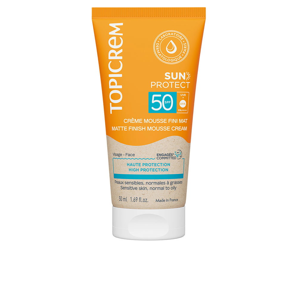Topicrem, Sun Protect, Hydrating & Protecting, Before Sun Exposure, Mousse, For Face & Body, SPF 50, 50 ml