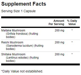 Triple Mushroom Complex 600 mg - 60 капсули - Feel You