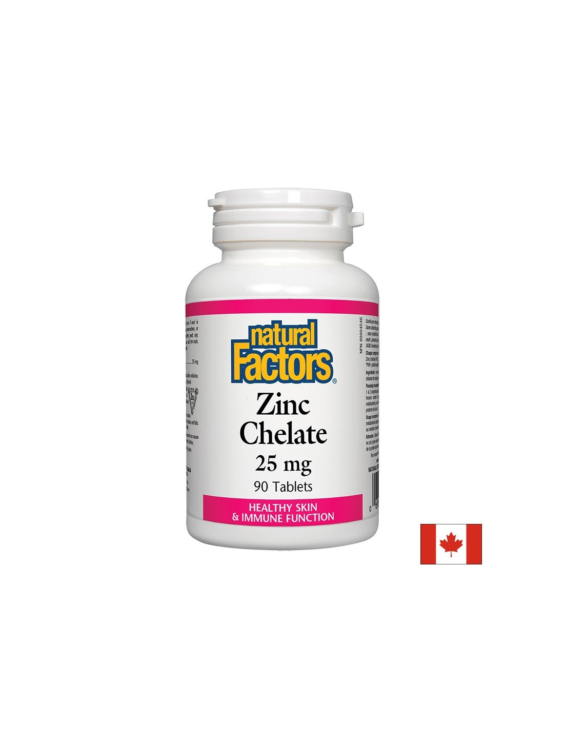 Zinc Chelate/ Цинк (хелат) 25 mg х 90 таблетки Natural Factors - Feel You