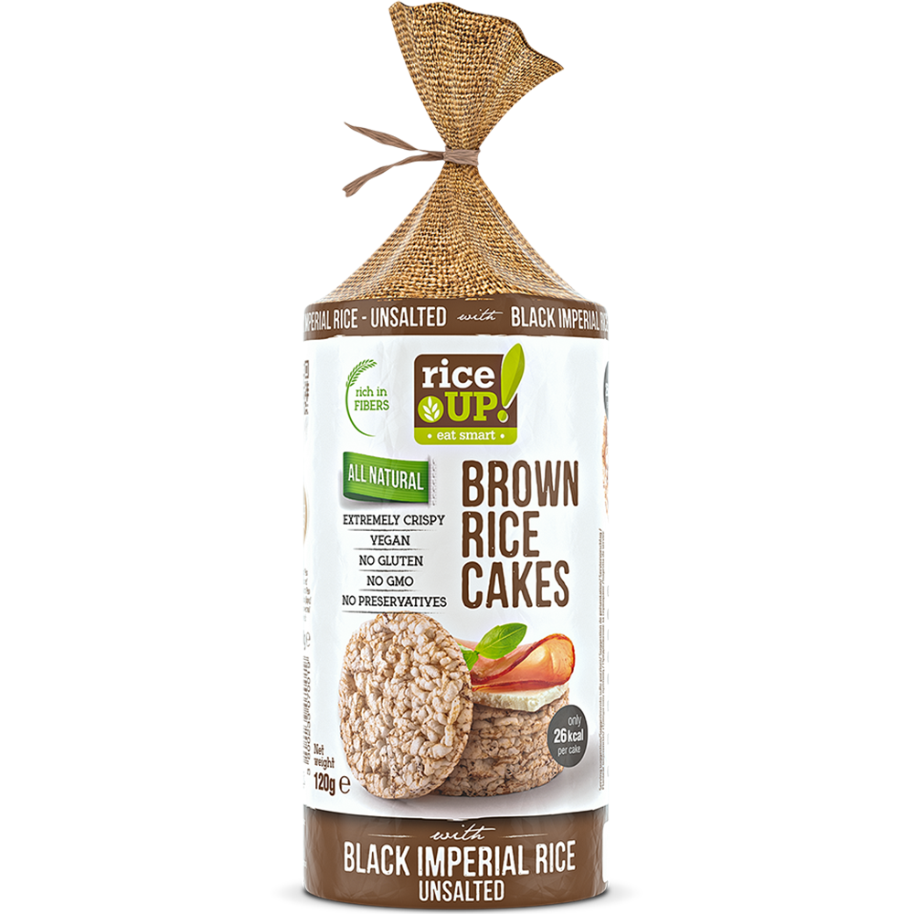 RiceUP! Brown Rice Cakes - 120g - Nutra Best Bulgaria