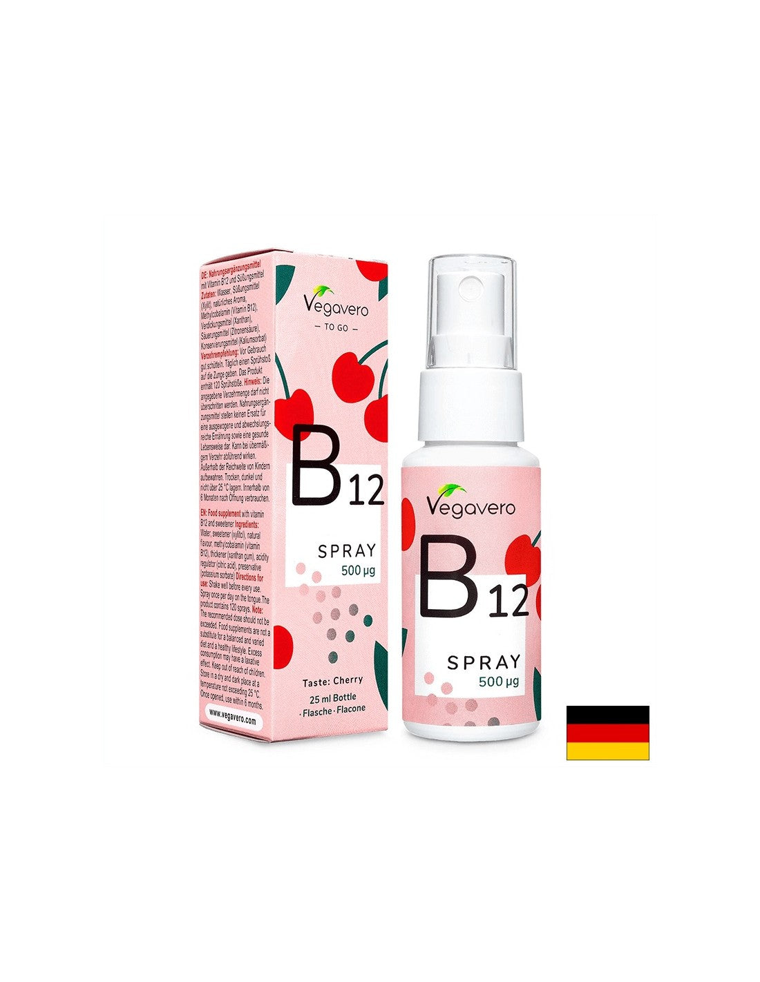 В12 Spray/ Витамин В12 (Метилкобаламин) / Орален спрей, 25 ml, 100% Vegan Vegavero - Feel You