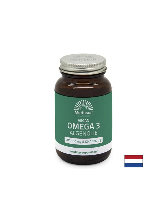 Веган Омега-3 от водорасли - Подкрепа за сърцето и мозъчната функция, EPA 150 mg, DHA 100 mg, 60 капсули - Feel You