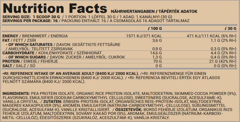 Vegan Protein | Pea and Rice - 30 грама - Feel You
