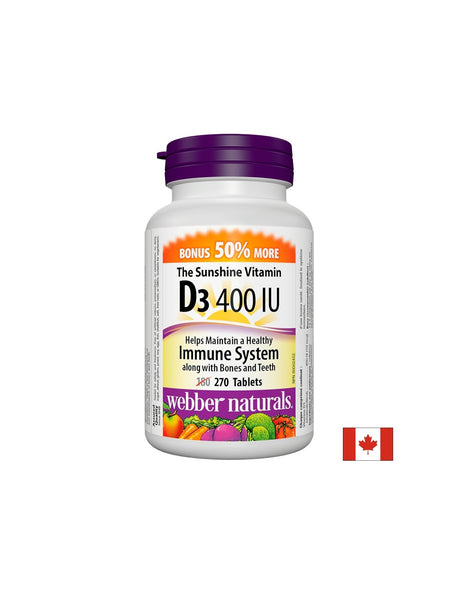 Vitamin D3 / Витамин D3, 400 IU, 270 таблетки - Feel You