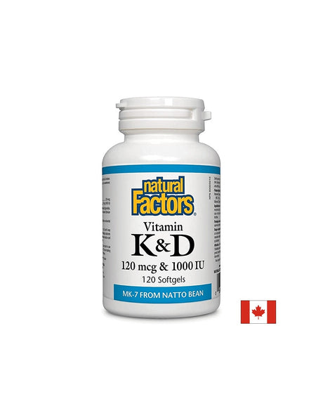 Vitamin K2 120 mcg | D3 1000 IU - 120 Гел капсули - Feel You