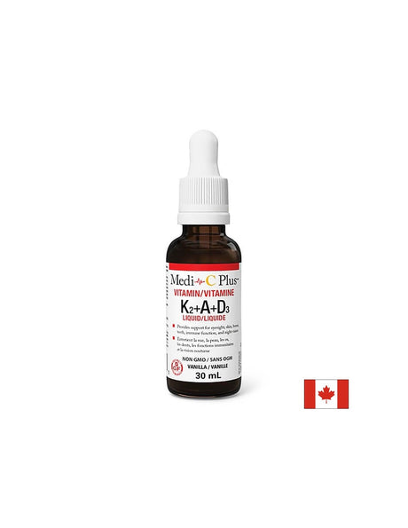 Здрави кости и превенция на остеопороза - Витамин К2+ А+ D3, 30 ml Natural Factors - Feel You
