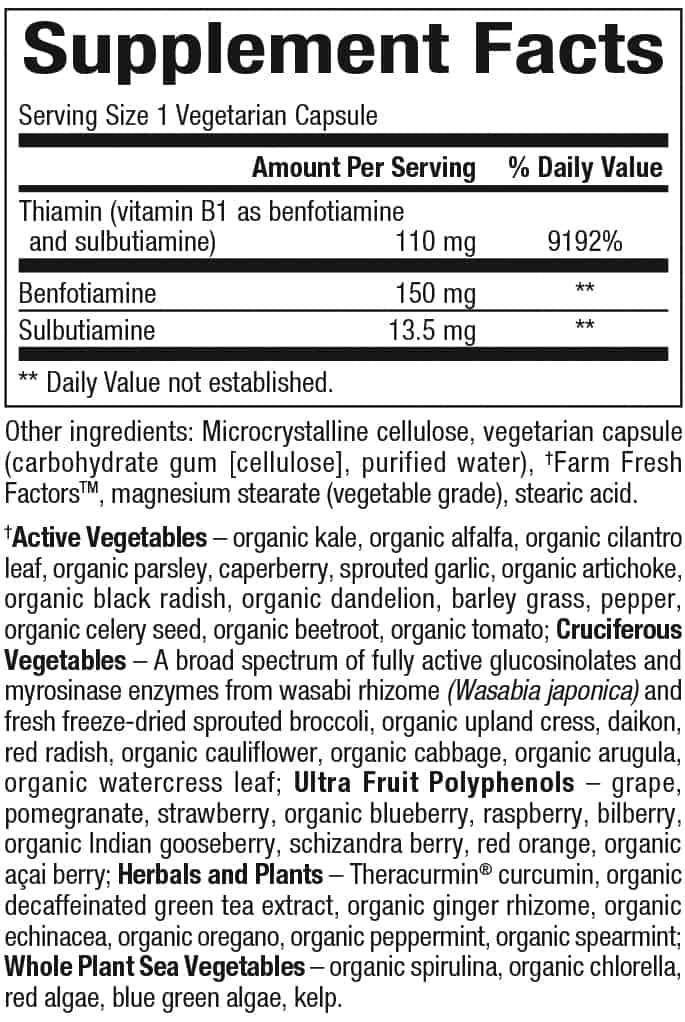 Benfotiamine 150 mg | BioCoenzymated™ - 30 капсули - Feel You