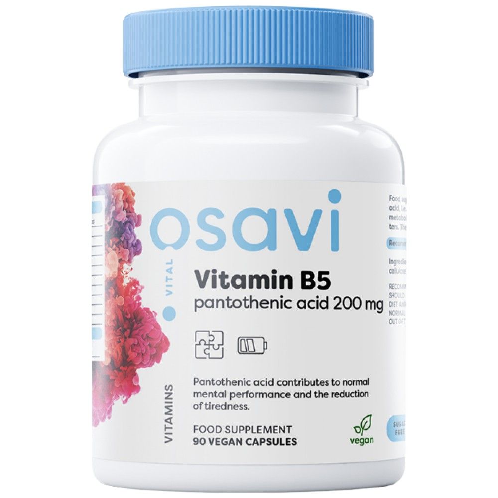 Vitamin B5 | Pantothenic Acid 200 mg - 90 капсули