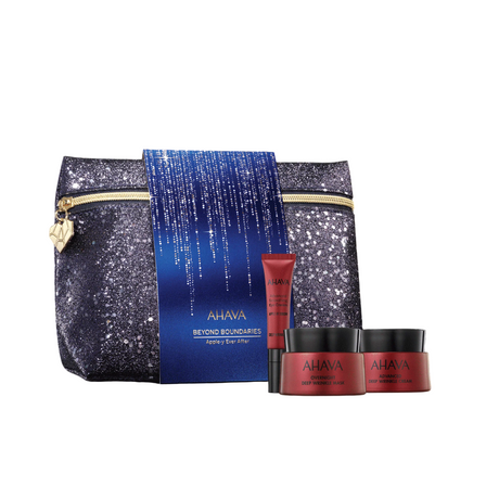 Apple-y Ever After Set Ahava: AOS Advanced Deep Wrinkle, Anti-Aging, Cream, For Face, 50 ml + Apple Of Sodom, Anti-Wrinkle, Night Sleeping Mask, 50 ml + AOS Advanced Deep Wrinkle, Smoothing, Eye Cream, 15 ml + Ahava, GWP Textile Pouch - Feel You
