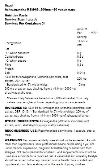 Ashwagandha KSM-66® 200 mg - 180 капсули - Feel You