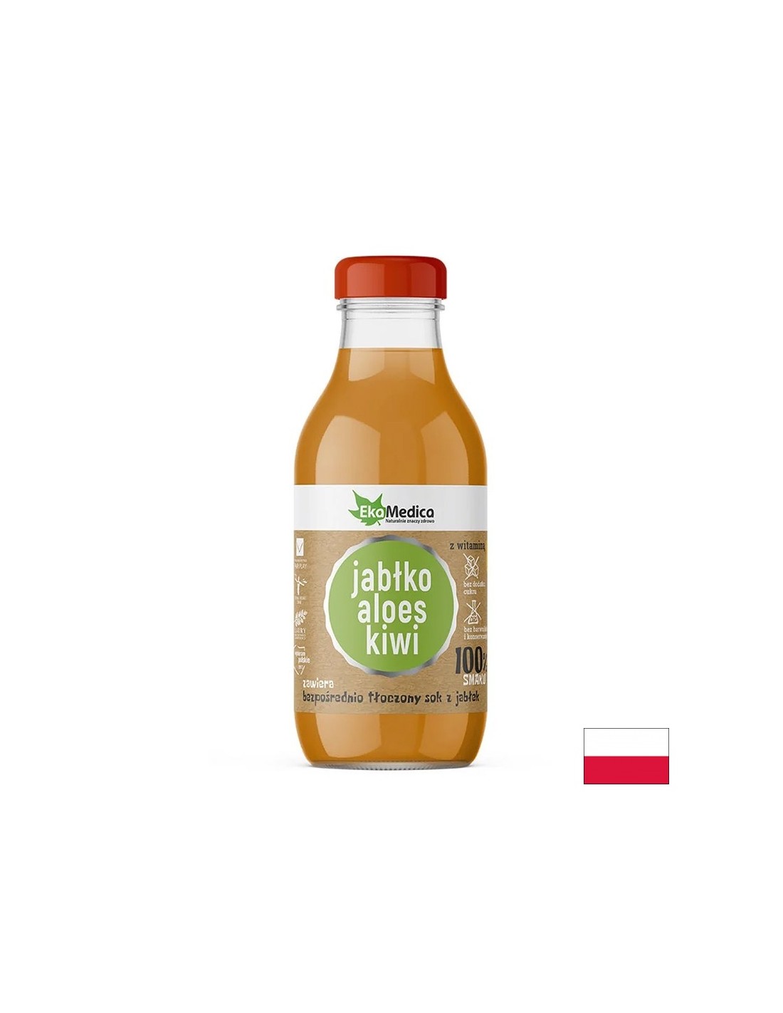 Ябълка + Алое + Киви – За храносмилане и свеж тонус, сок 300 ml