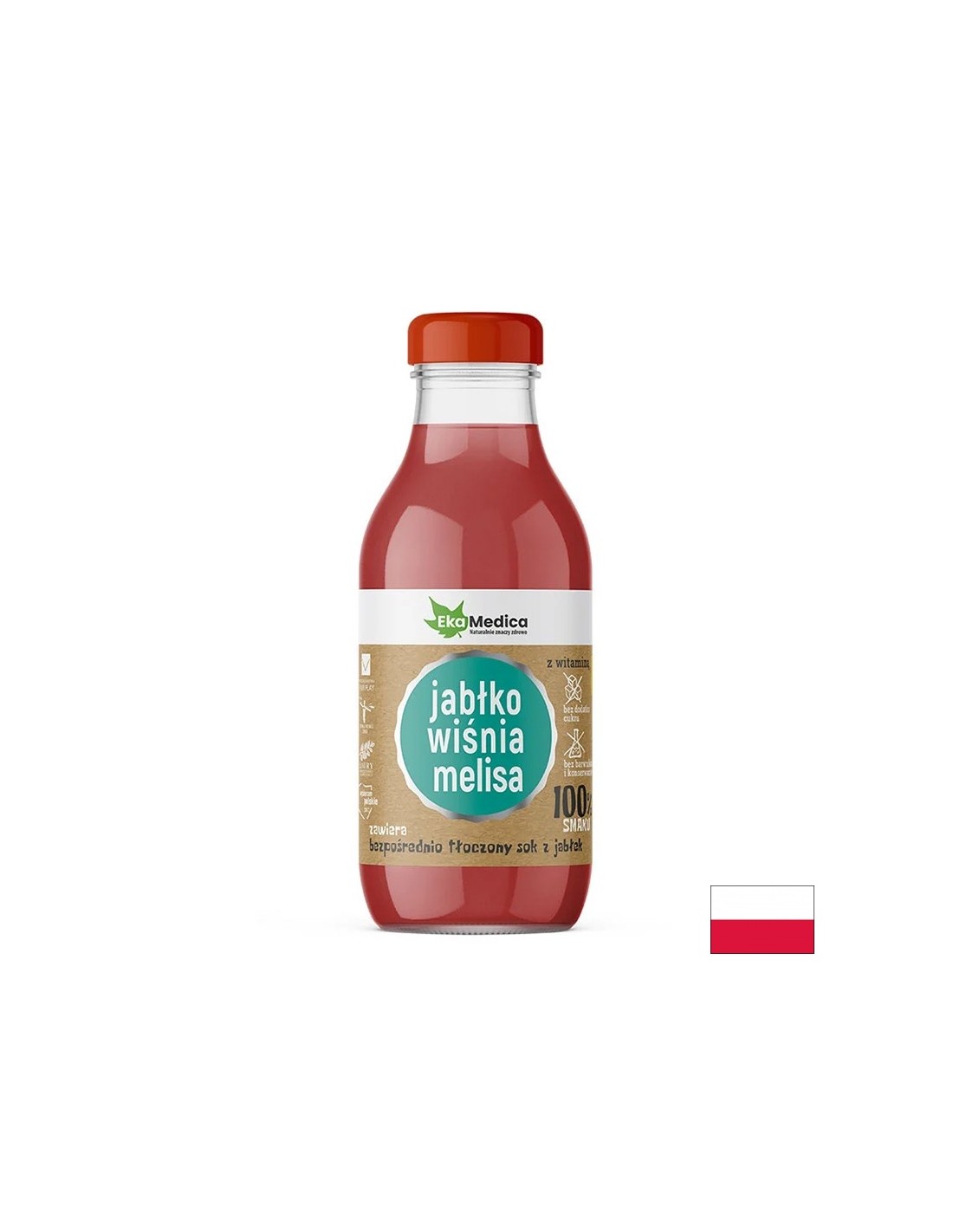 Apple + Sour Cherry + Lemon Balm – Against stress and fatigue, juice 300 ml