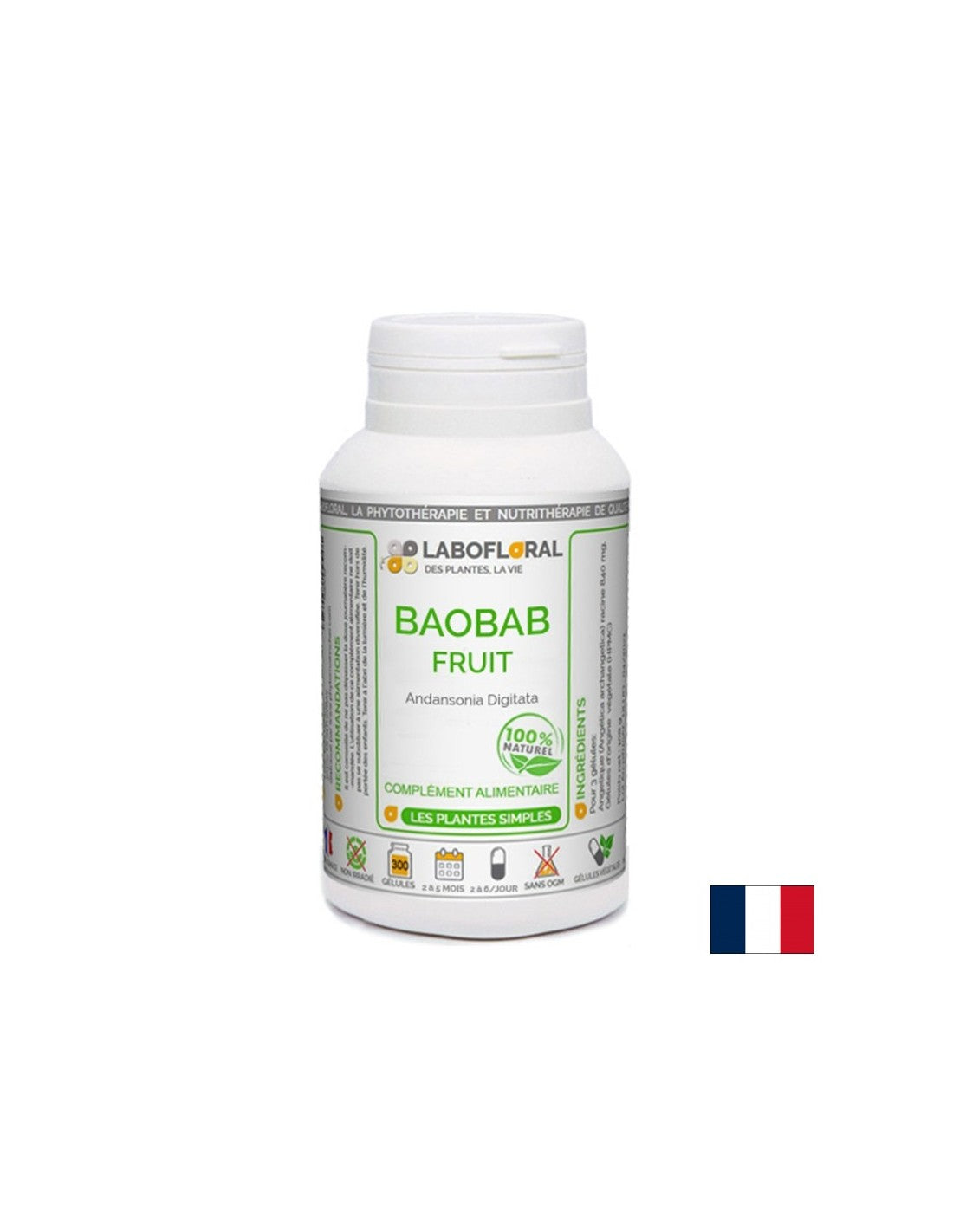 Healthy weight loss and gastrointestinal health - Baobab (fruit pulp), 50 capsules