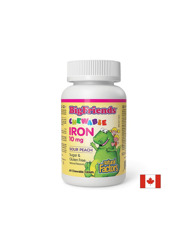 Big Friends® Chewable Iron 10 mg - 60 Дъвчащи таблетки - Feel You