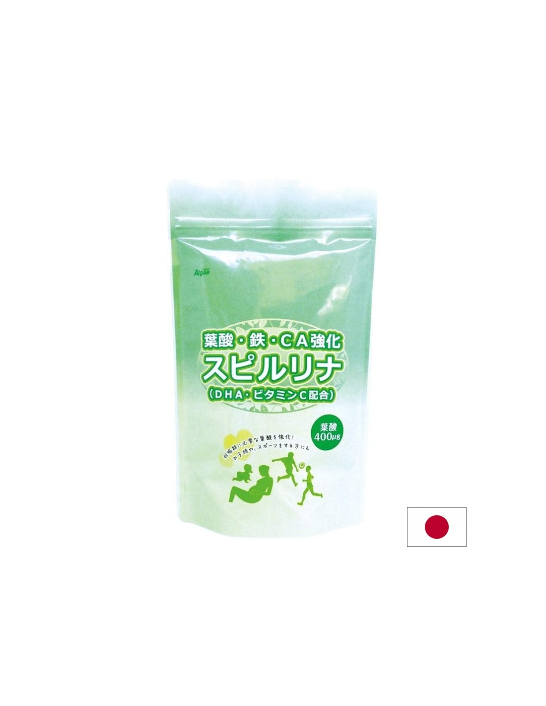 Japanese Spirulina + Omega-3, Folic Acid, Iron, Calcium - Women's Health, 1200 Tablets